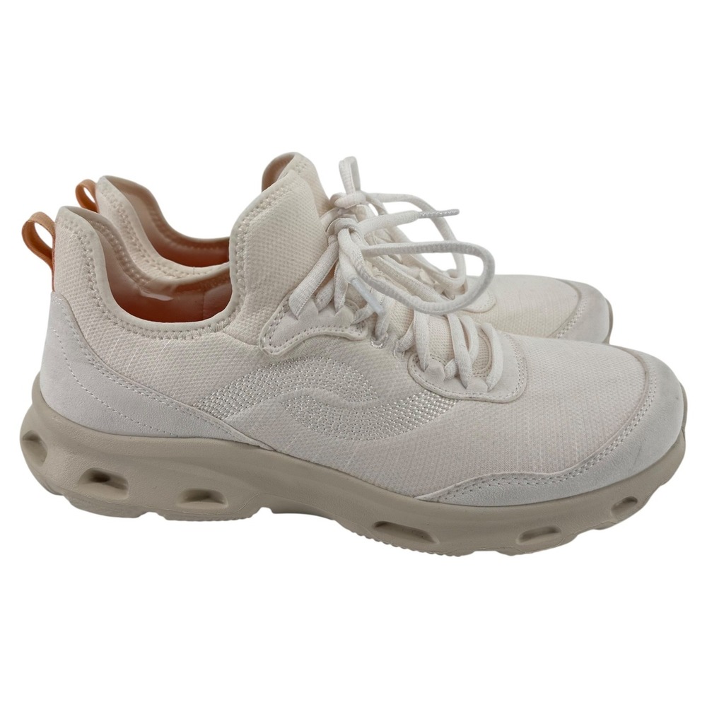 Ryka Womens 8.5W ACTIVFOAM X Walking Sneakers Cream White Arch Support Shoes‎